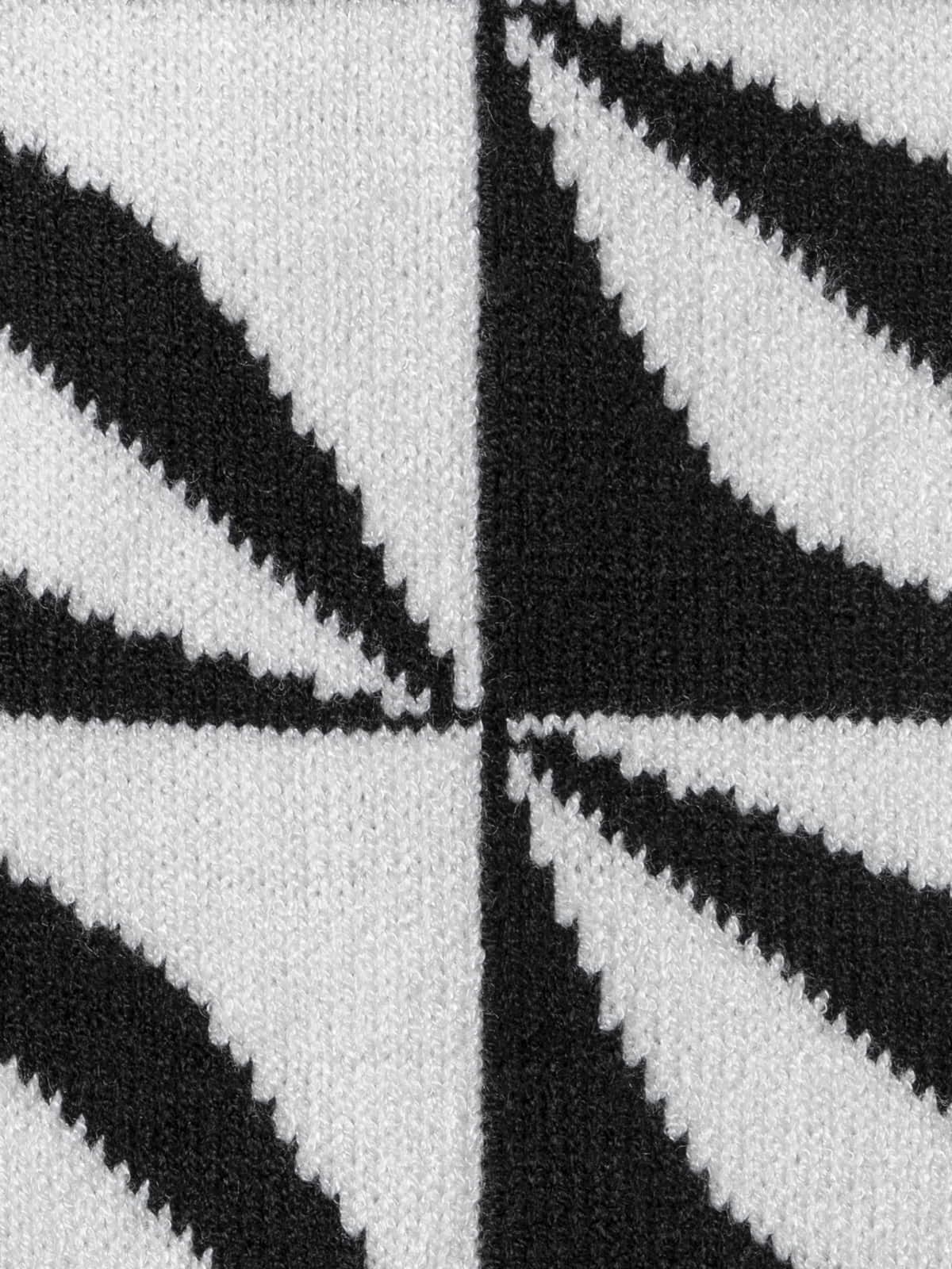 Woman Zebra knit jacket White