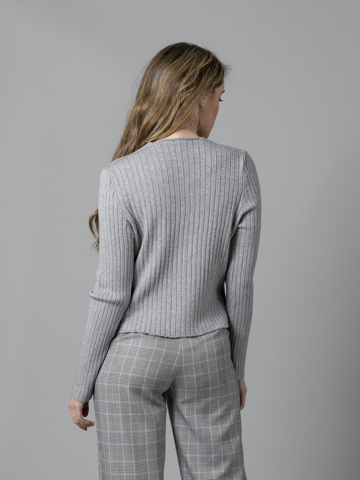 Woman Special soft knit jacket Grey