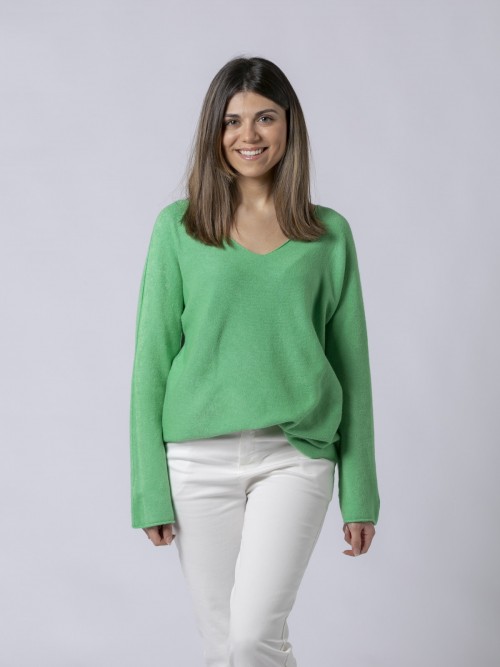 Jersey soft must have escote barco Verde