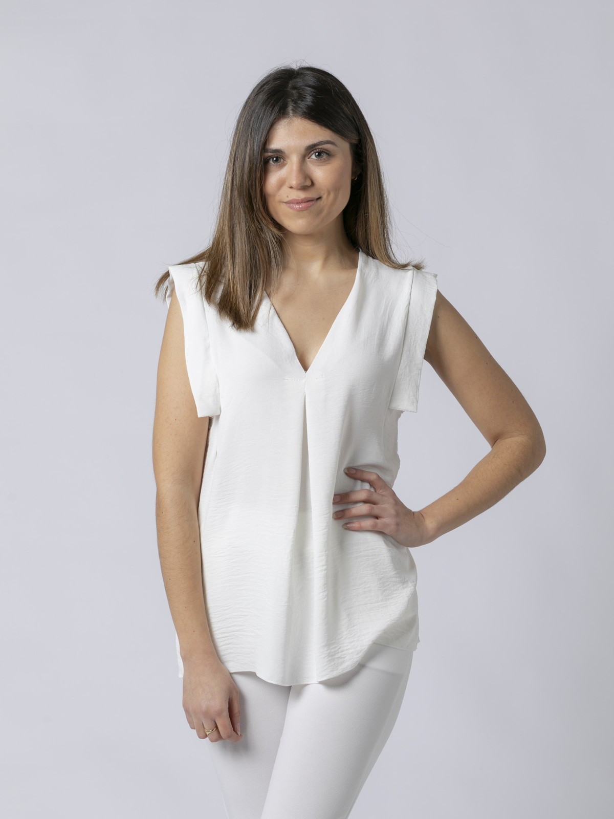 blusa sin escote