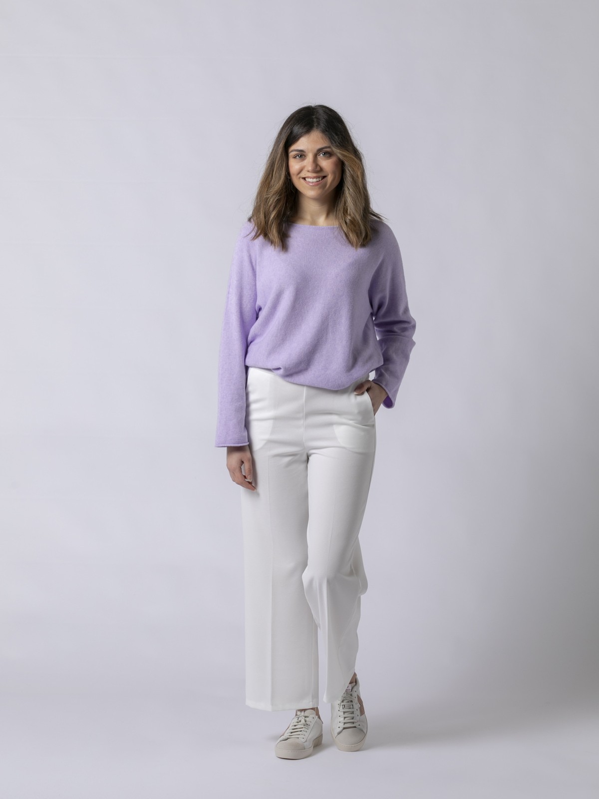 Pantalón culotte confort fit Blanco