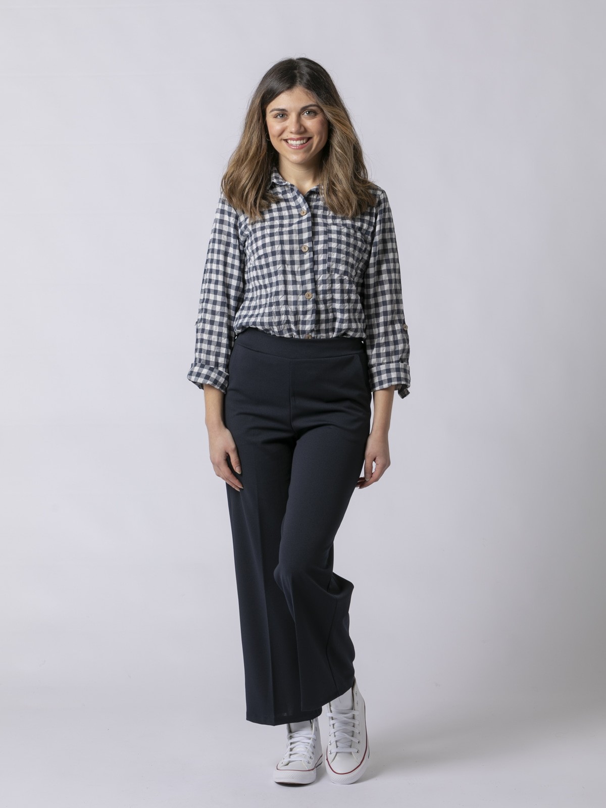 Pantalón culotte confort fit Azul Marino