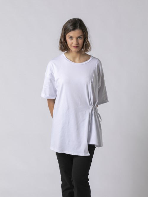 Woman 100% cotton oversized T-shirt White