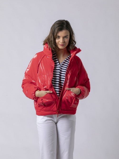 Woman Comfort high-tex down jacket Red