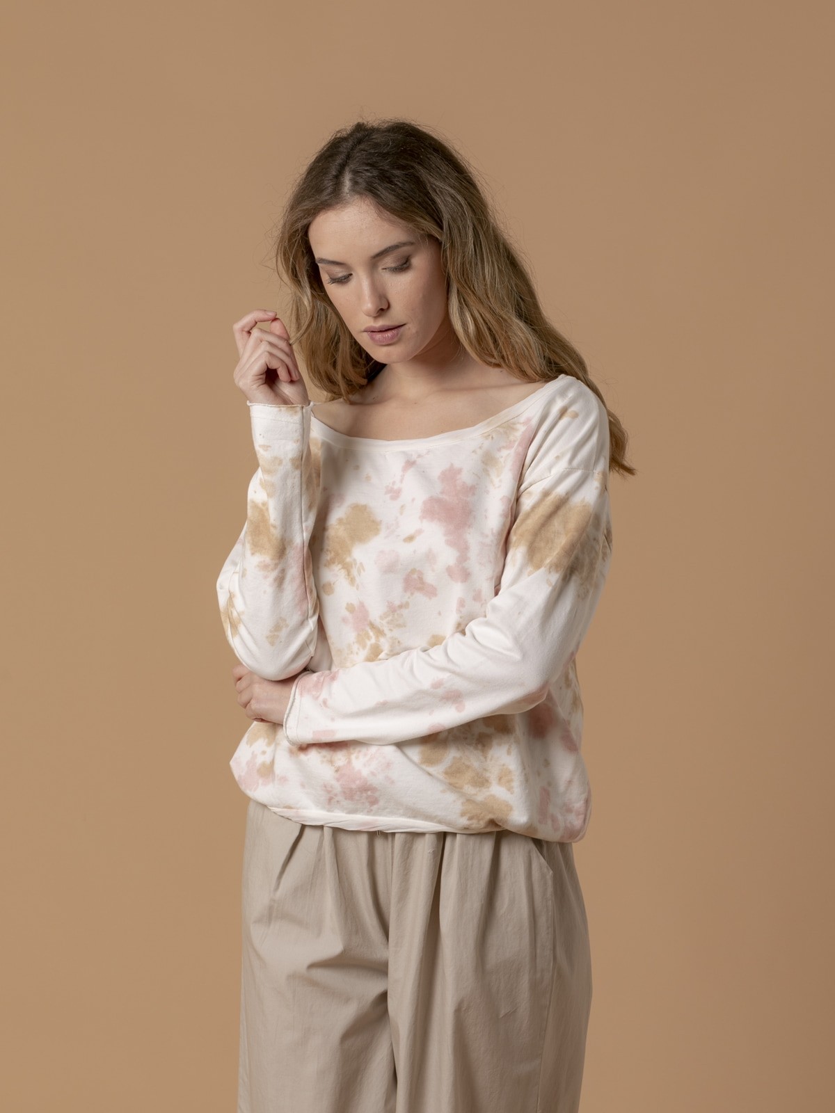 Woman Button-up geometric print blouse Lila