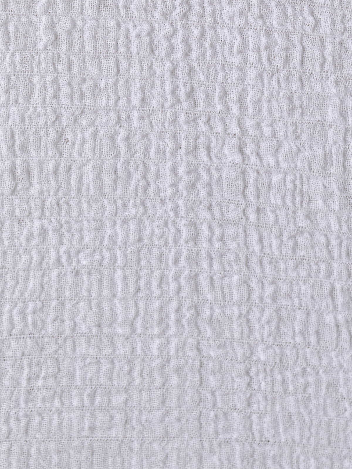 Camisa asimétrica lisa en algodón Blanco