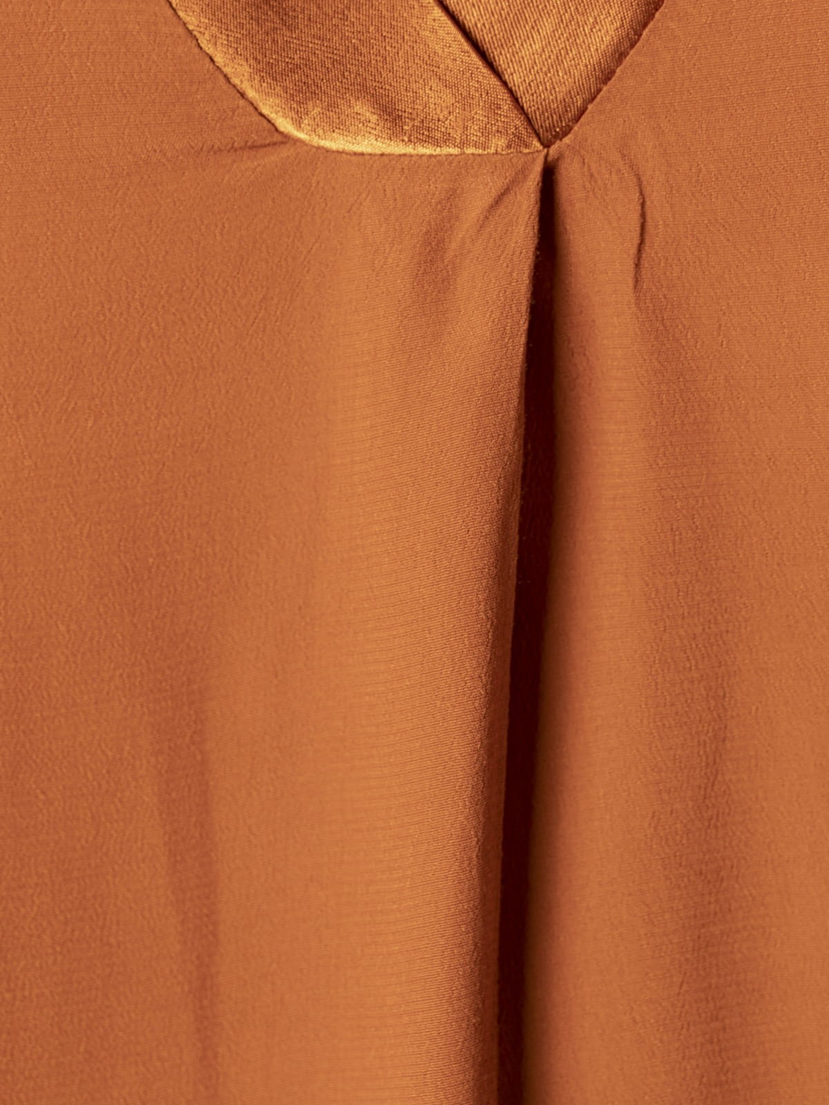 Woman Oversize blouse with satin details Camel