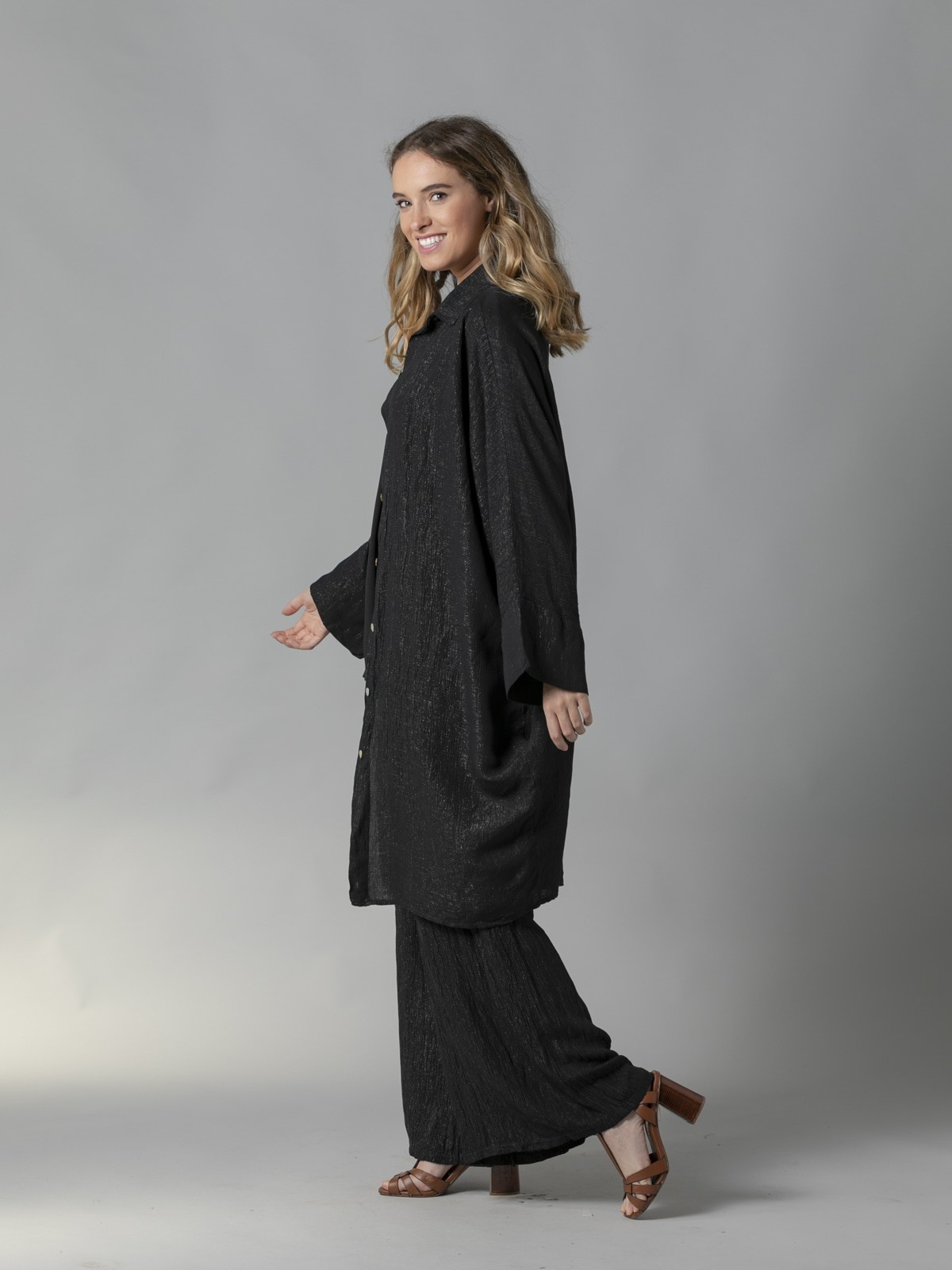 Camisola oversize tejido trendy Negro
