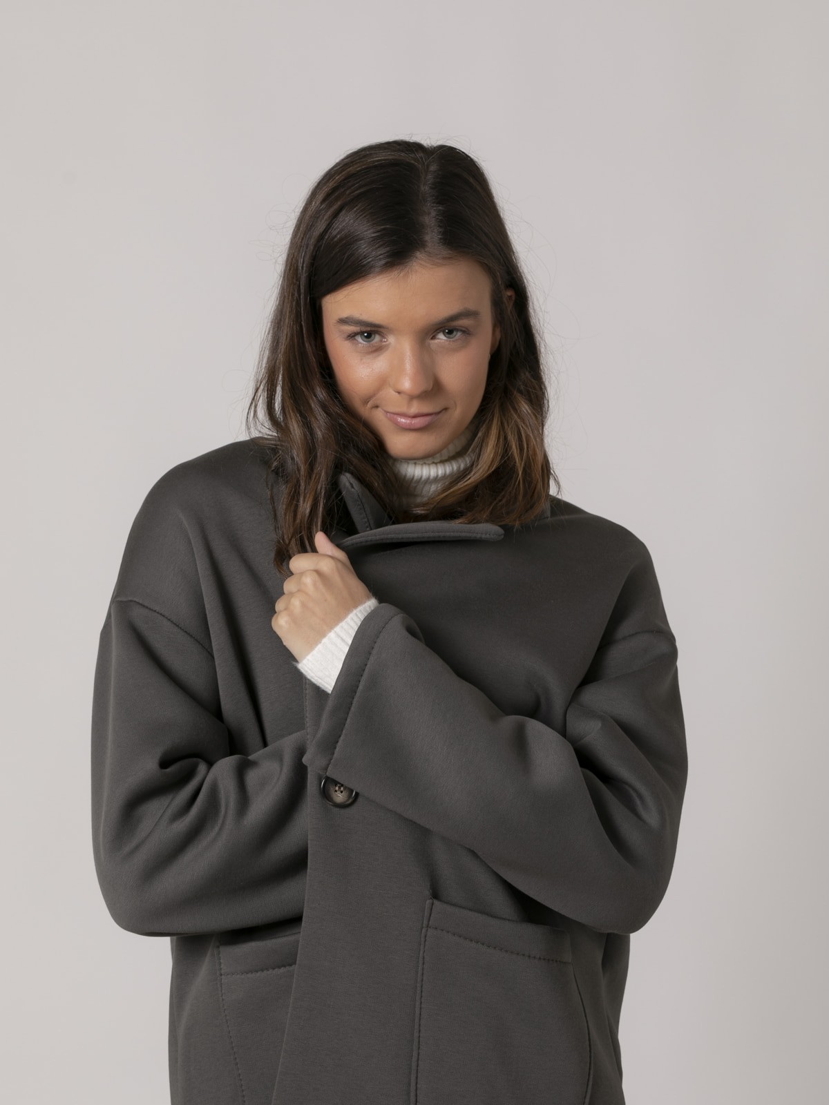 Woman Comfort fleece jacket Khaki