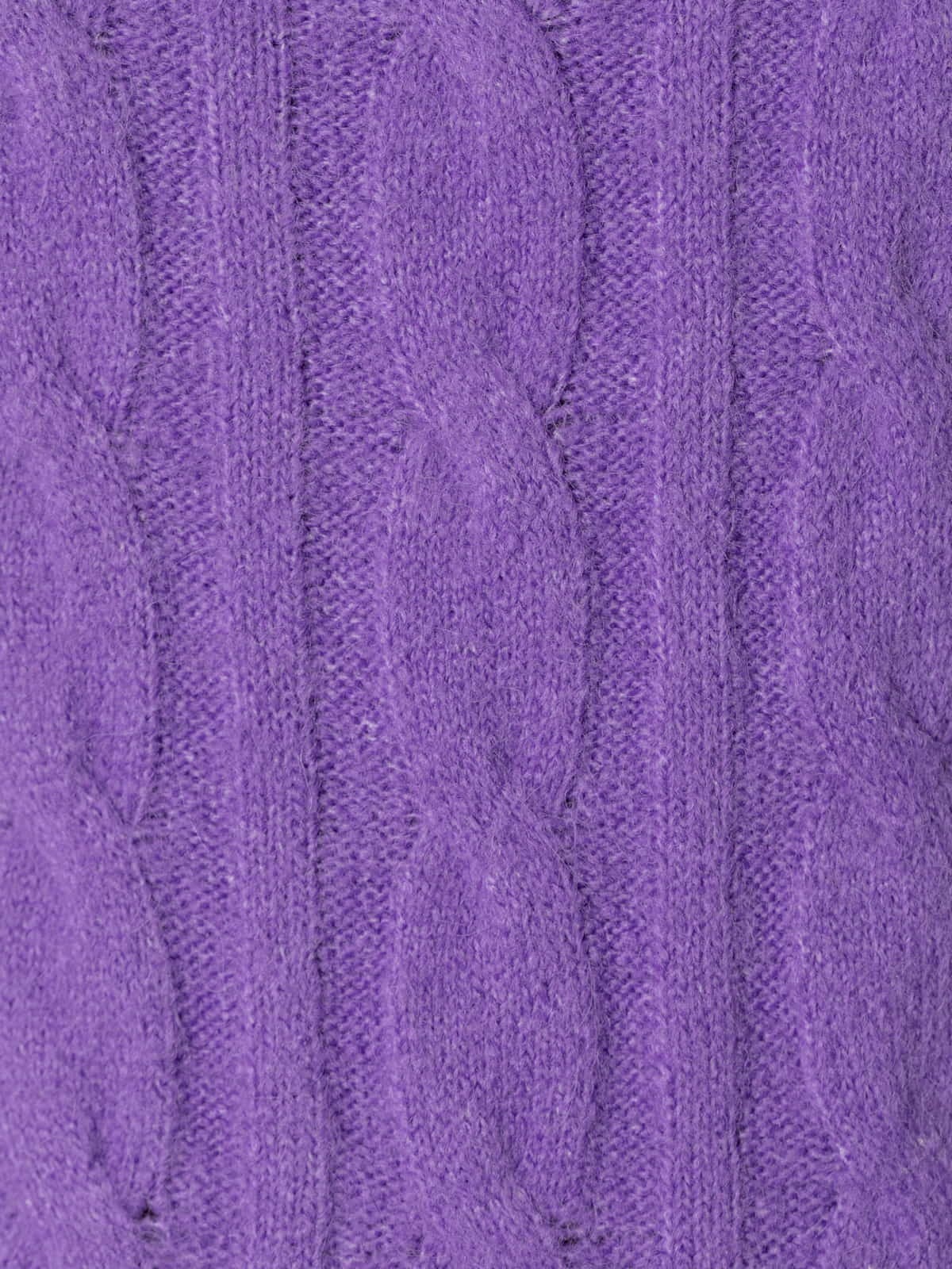 Woman V-neck soft jumper  Violet