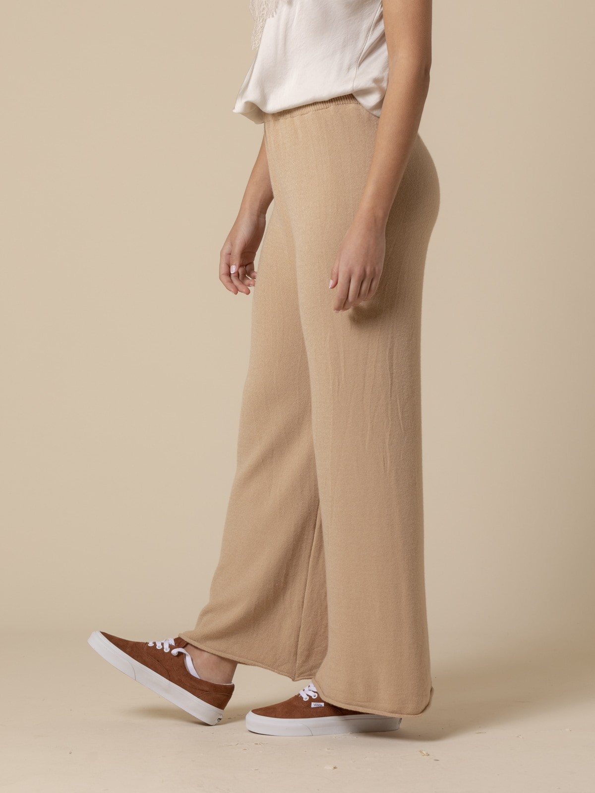 Woman SWETT JERSEY TROUSERS  Camel
