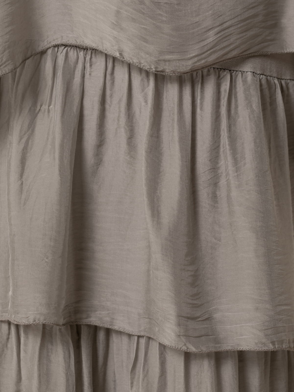 Woman Long silk party dress  Taupe