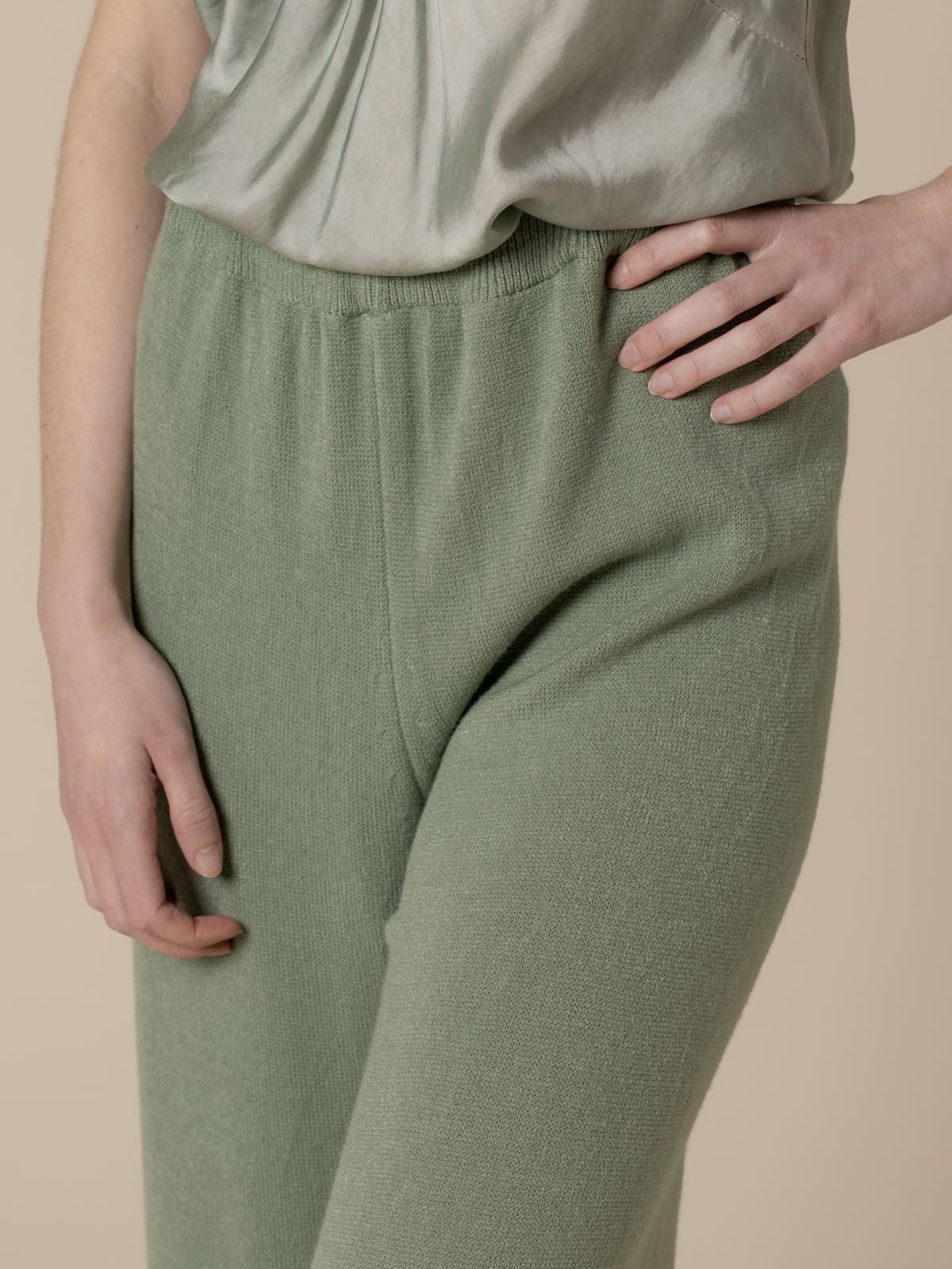 Woman SWETT JERSEY TROUSERS  Khaki
