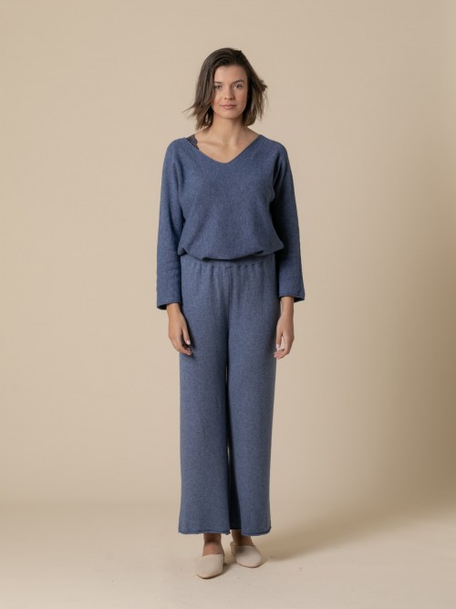 Woman SWETT JERSEY TROUSERS  Blue