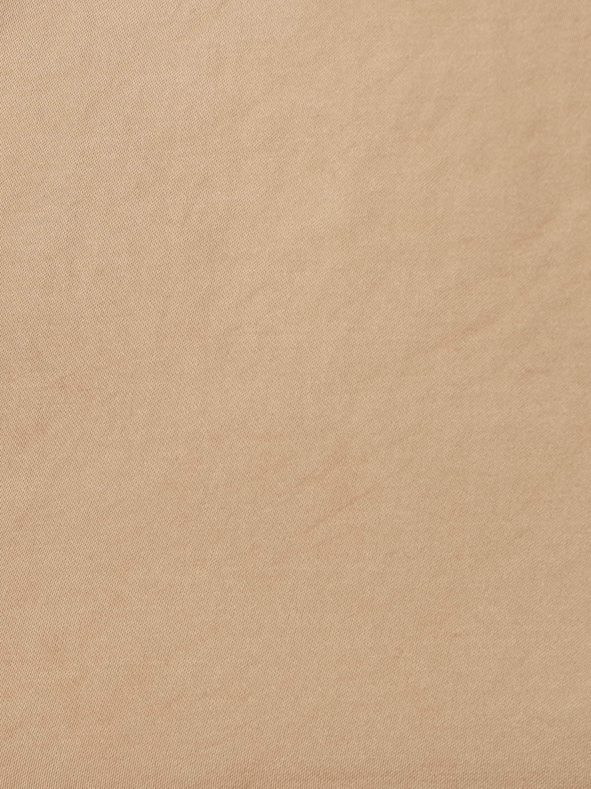 Woman Vegetable satin V-neck blouse Camel
