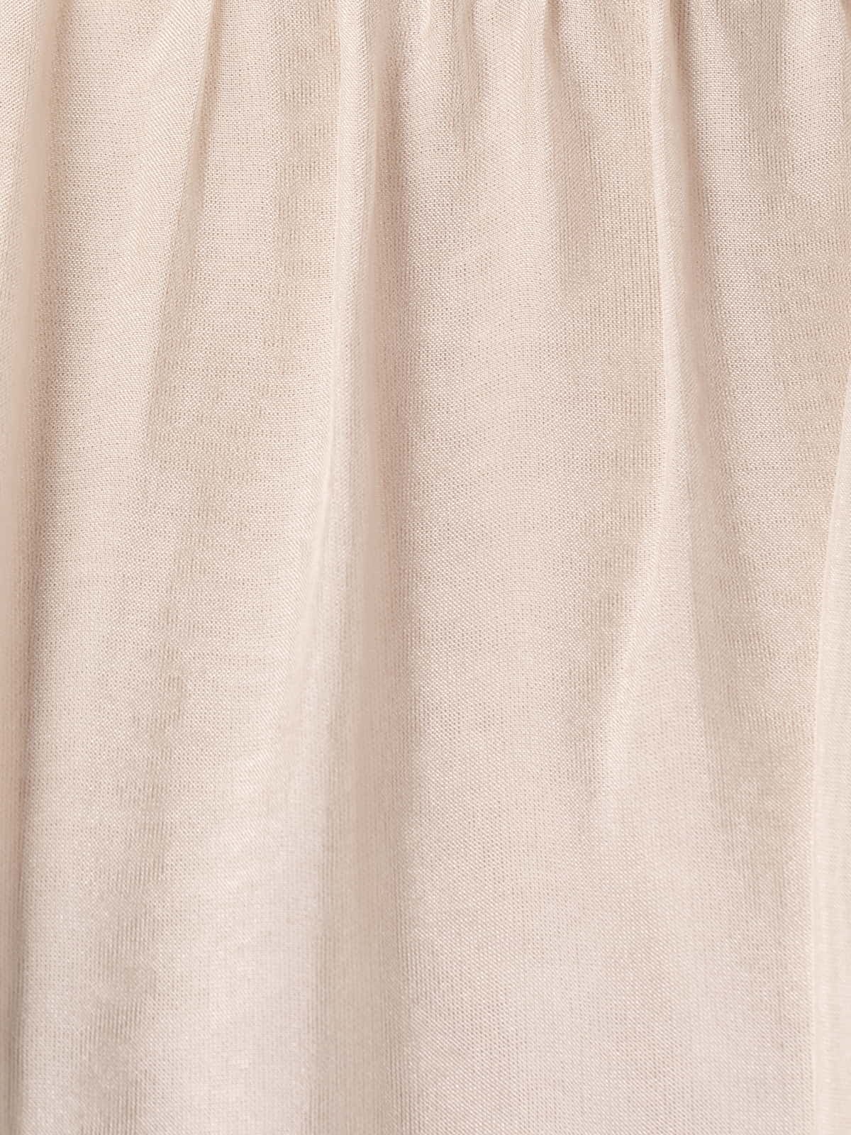 Woman Chic flowing silk blouse Beige