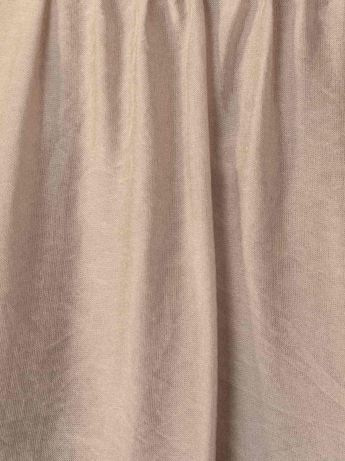 Woman Chic flowing silk blouse Taupe