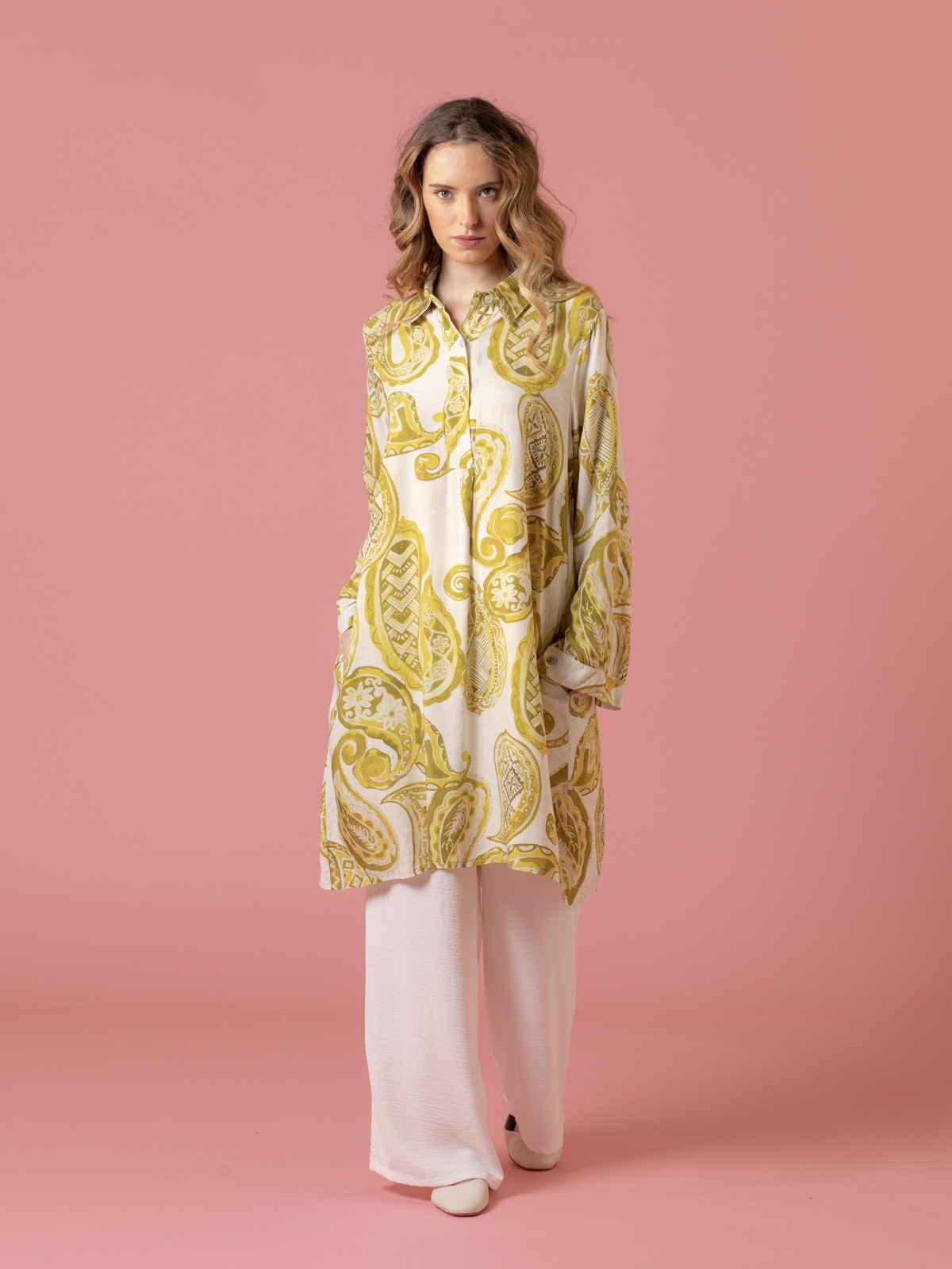 Woman Paisley print shirt dress  Lima