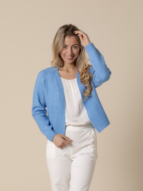 Woman Soft touch knit vest Blue