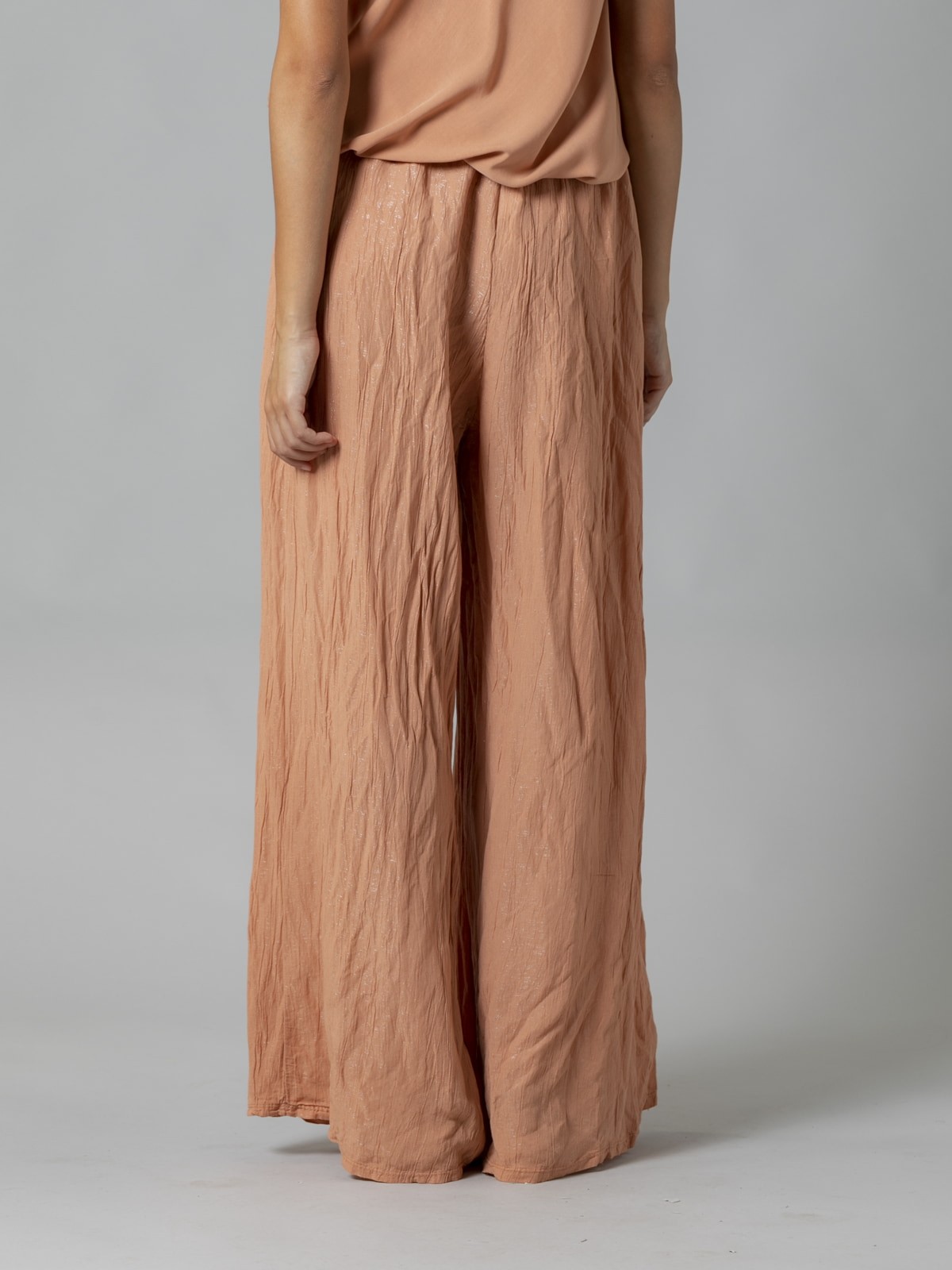 Woman Trendy fabric elastic waist trousers Tierracolour