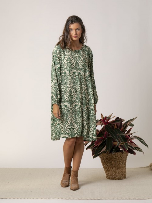 Vestido estampado barroco