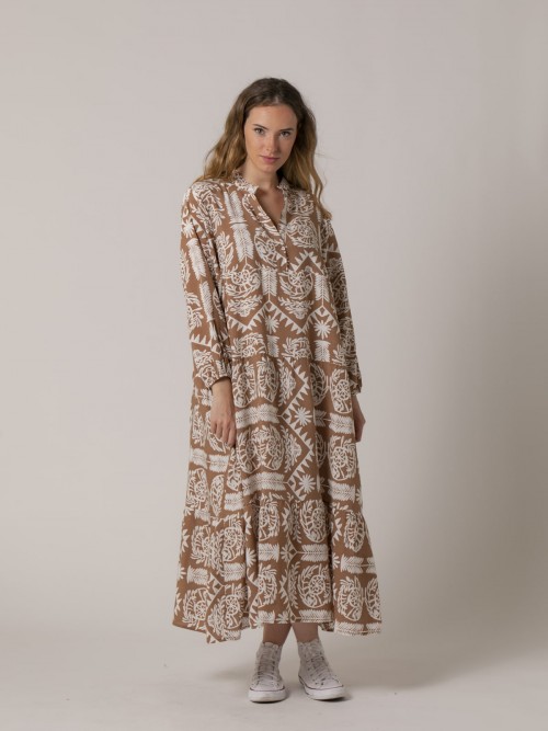 vestido largo estampado trendy falda con vuelo