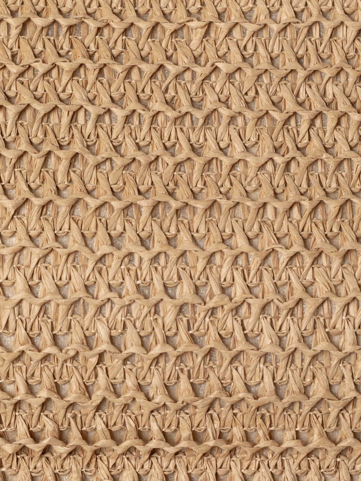 Woman Trendy fringed raffia tote bag  Beige