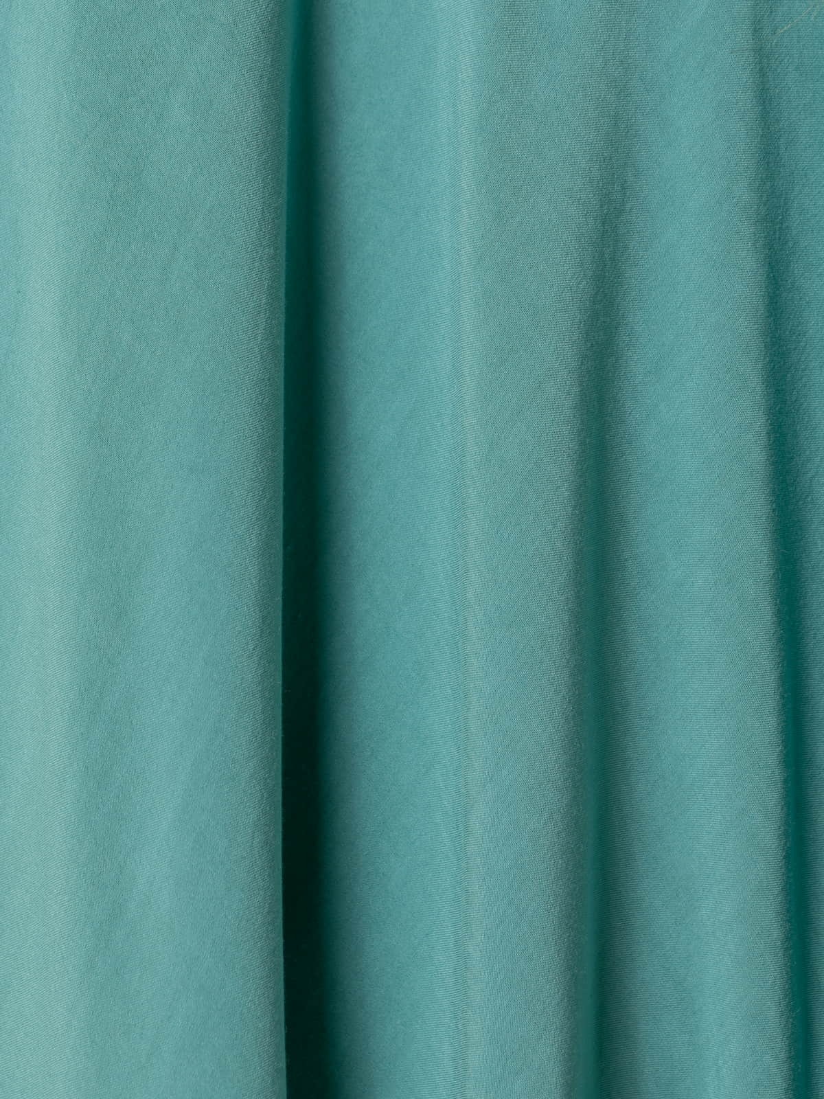 Woman Flowing V-neckline dress in vegetal viscose  Turquoise