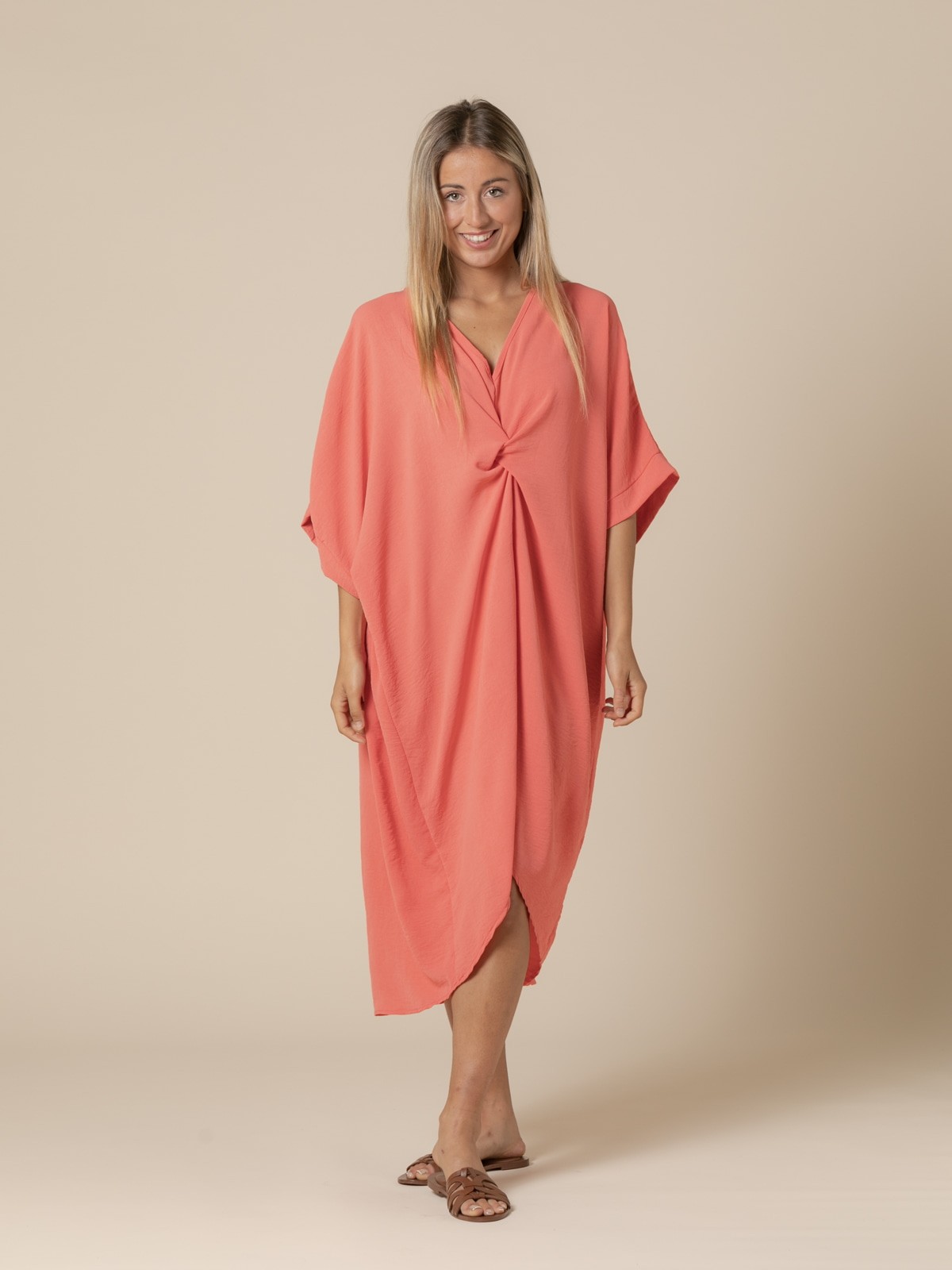 Woman Oversize trendy knot dress  pomelo