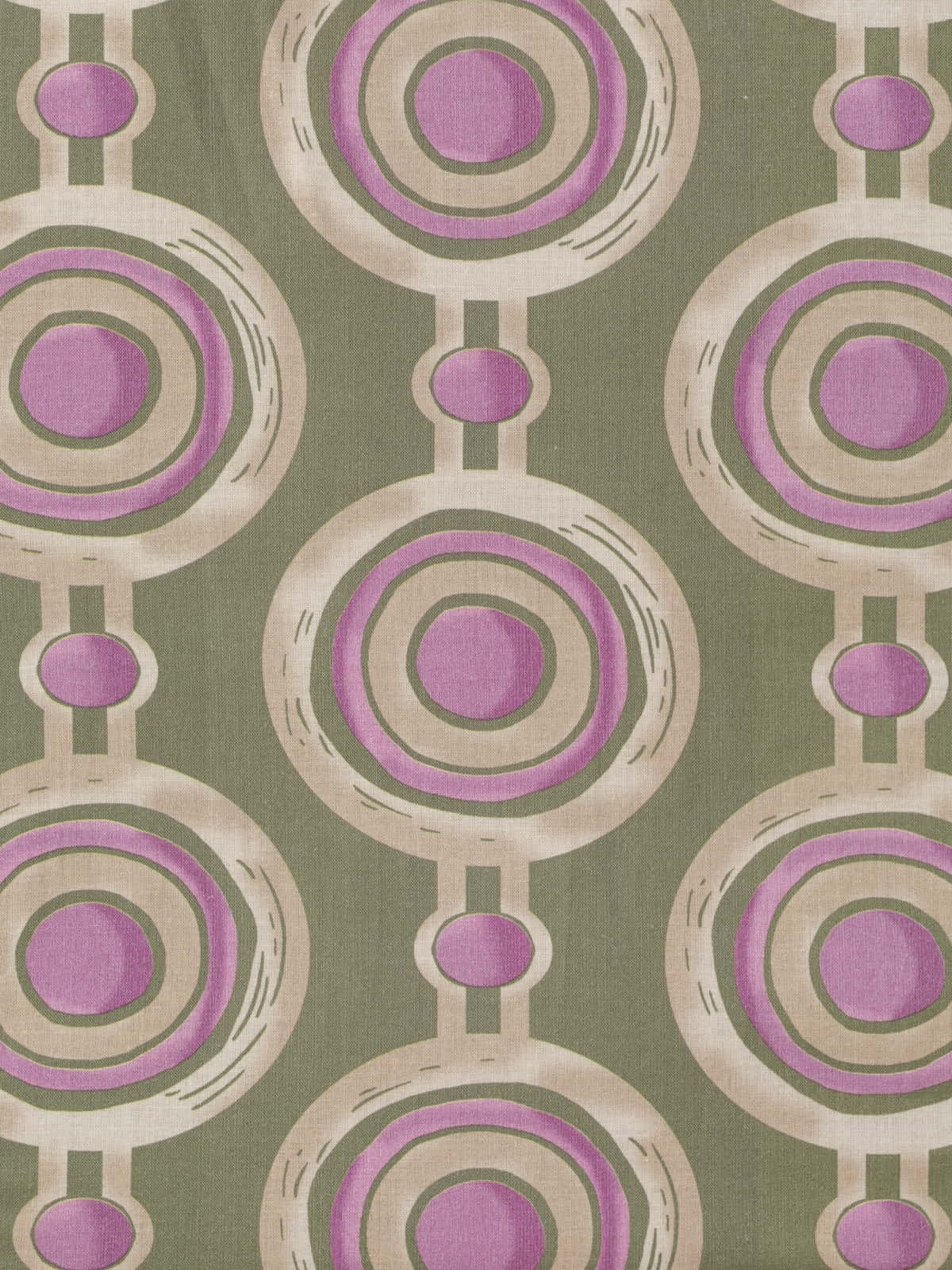 Woman Cotton circle print dress  Khaki