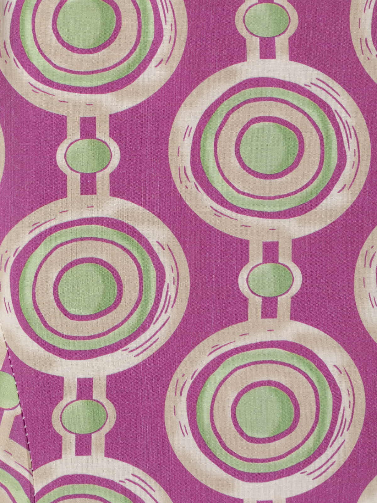 Woman Cotton circle print dress  Magenta
