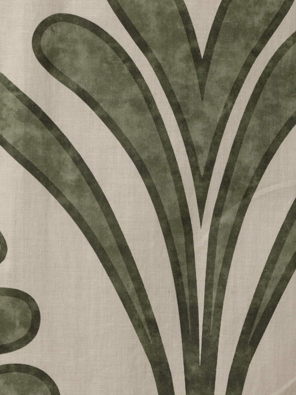 Woman Monocolor leaf print dress  Khaki