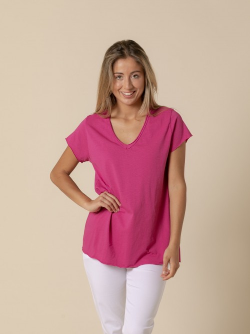 Woman Plain must t-shirt  Magenta
