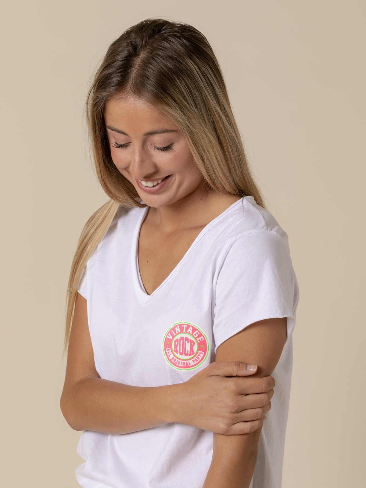 Woman Vintage mini t-shirt  White