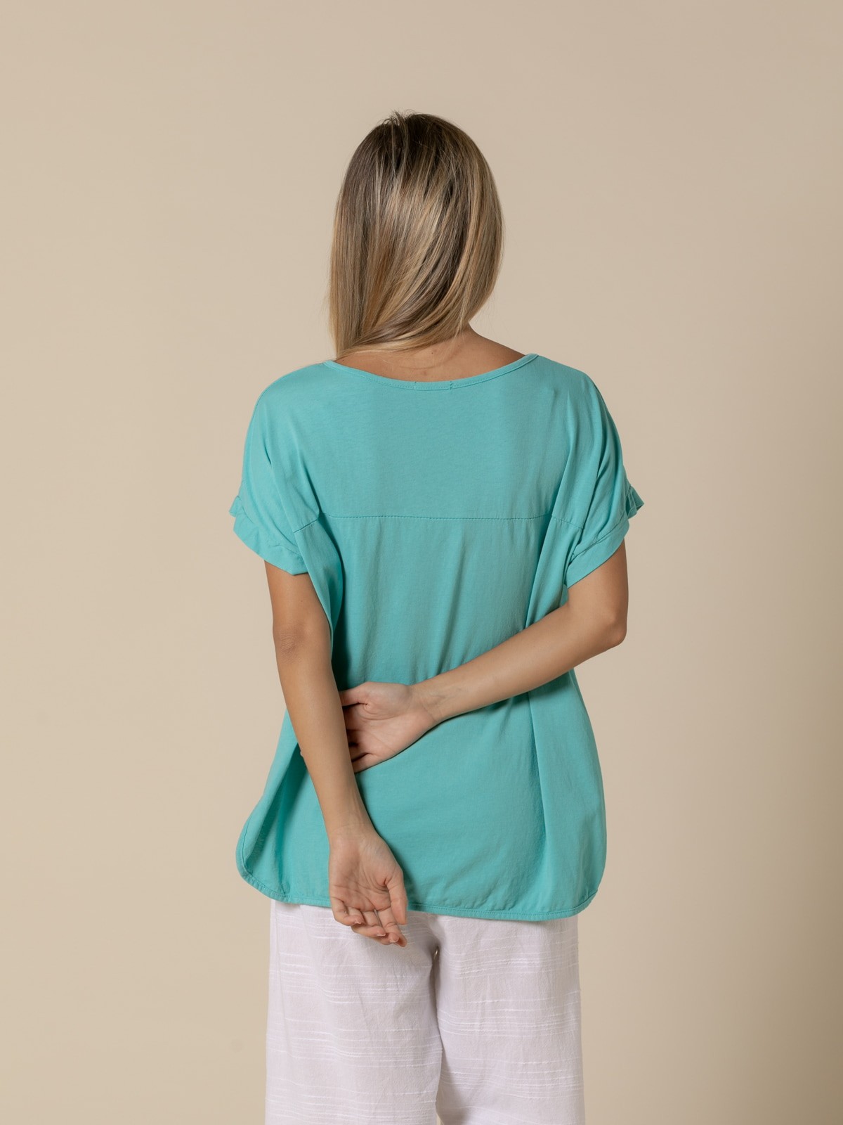 Woman Pocket cotton T-shirt  Tiffany