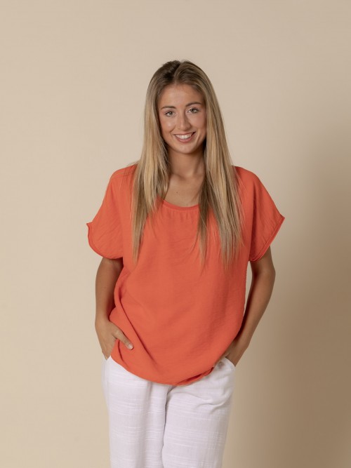 Camiseta comfy visco-cotton Naranja