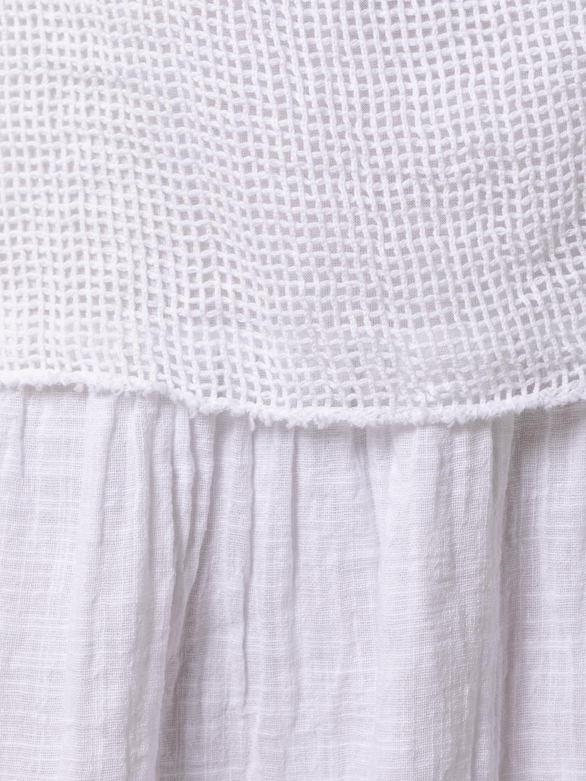 Woman Trendy textured cotton dress  White