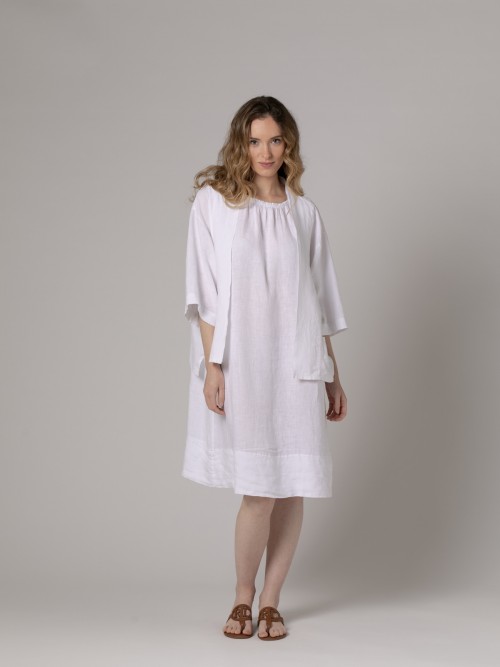 chaqueta de lino 100% hight quality Blanco