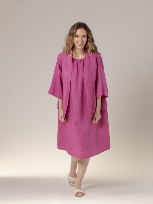 chaqueta de lino 100% hight quality Magenta