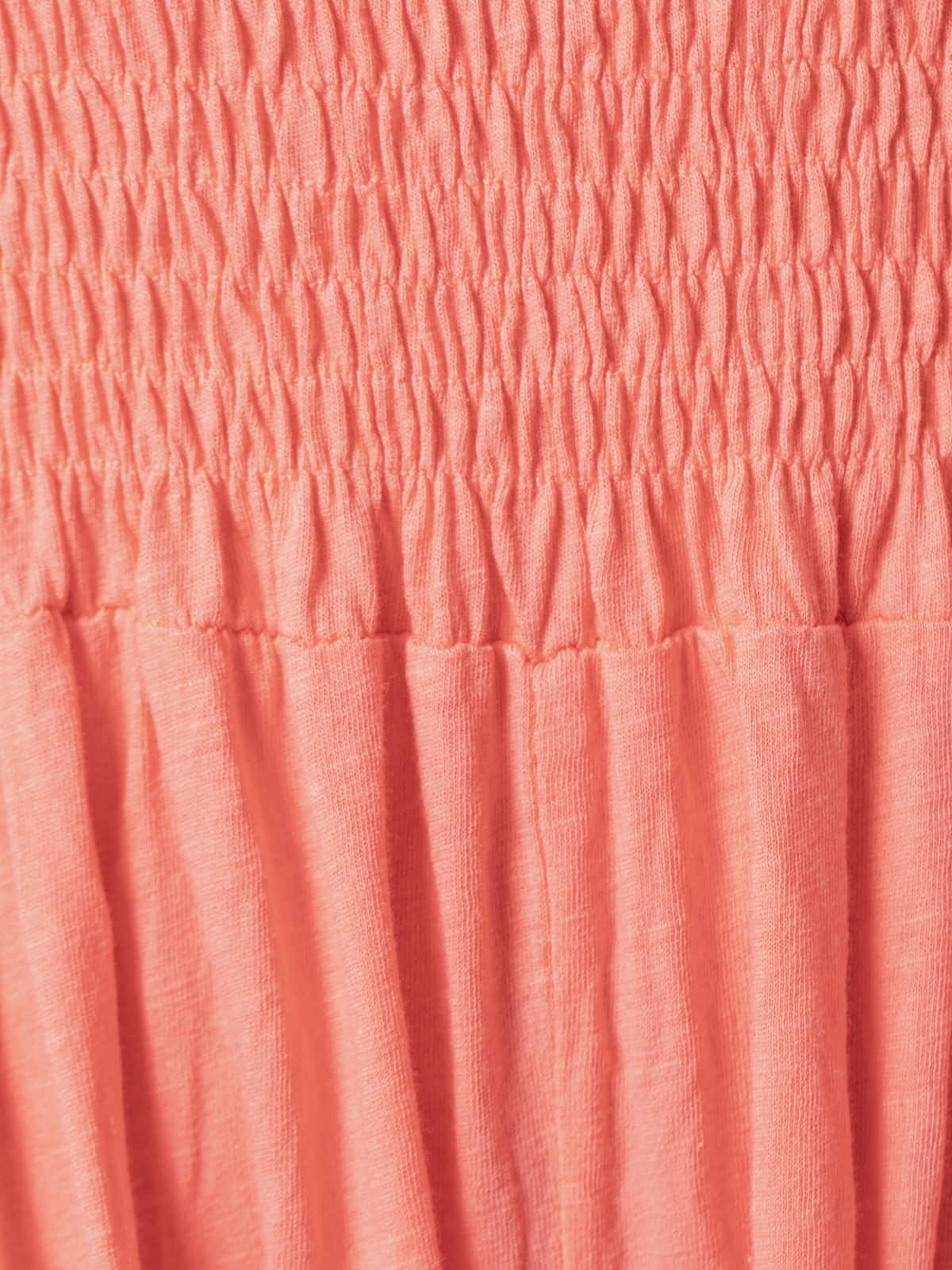 Mono liso 100% algodón bolsillos cargo color Coral
