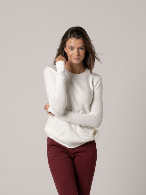 Woman Must soft round neck jumper Crudo