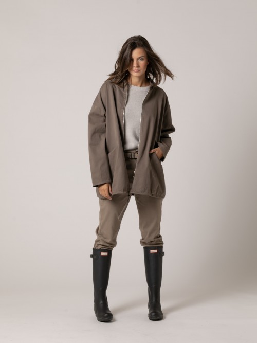 Parka de algodón 100% peach touch Taupe