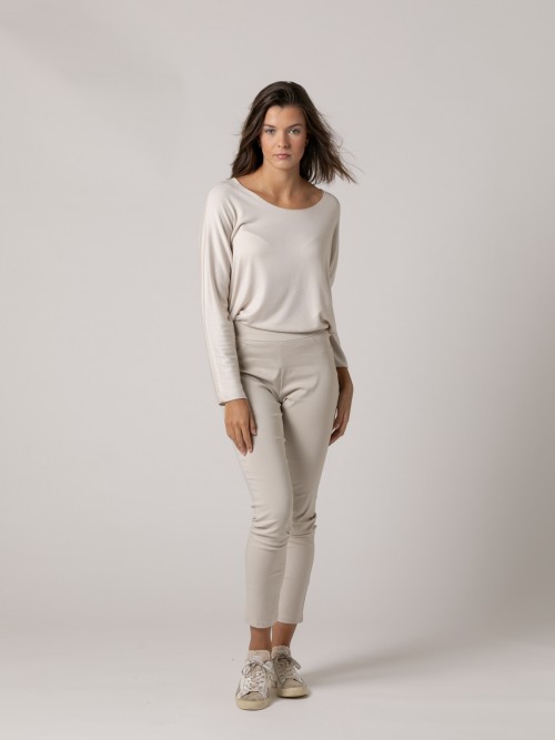 Woman Lycra skinny pants Beige