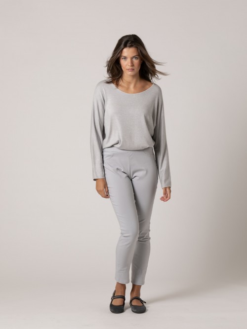 Woman Lycra skinny pants Grey perla