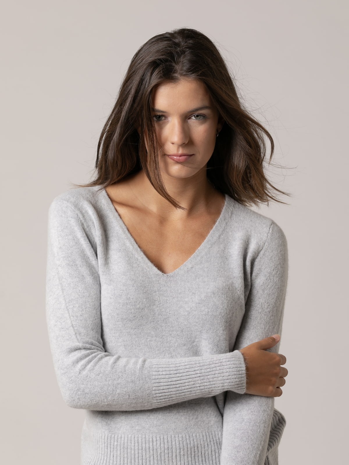 Mujer punto otoño invierno jersey medio cuello alto lana slim-fit