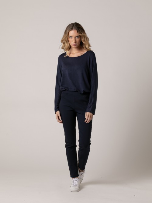 Woman Lycra skinny pants Blue Navy