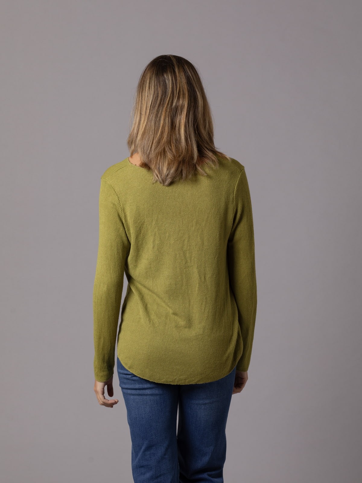 Woman Lightweight V-neck sweater Olive