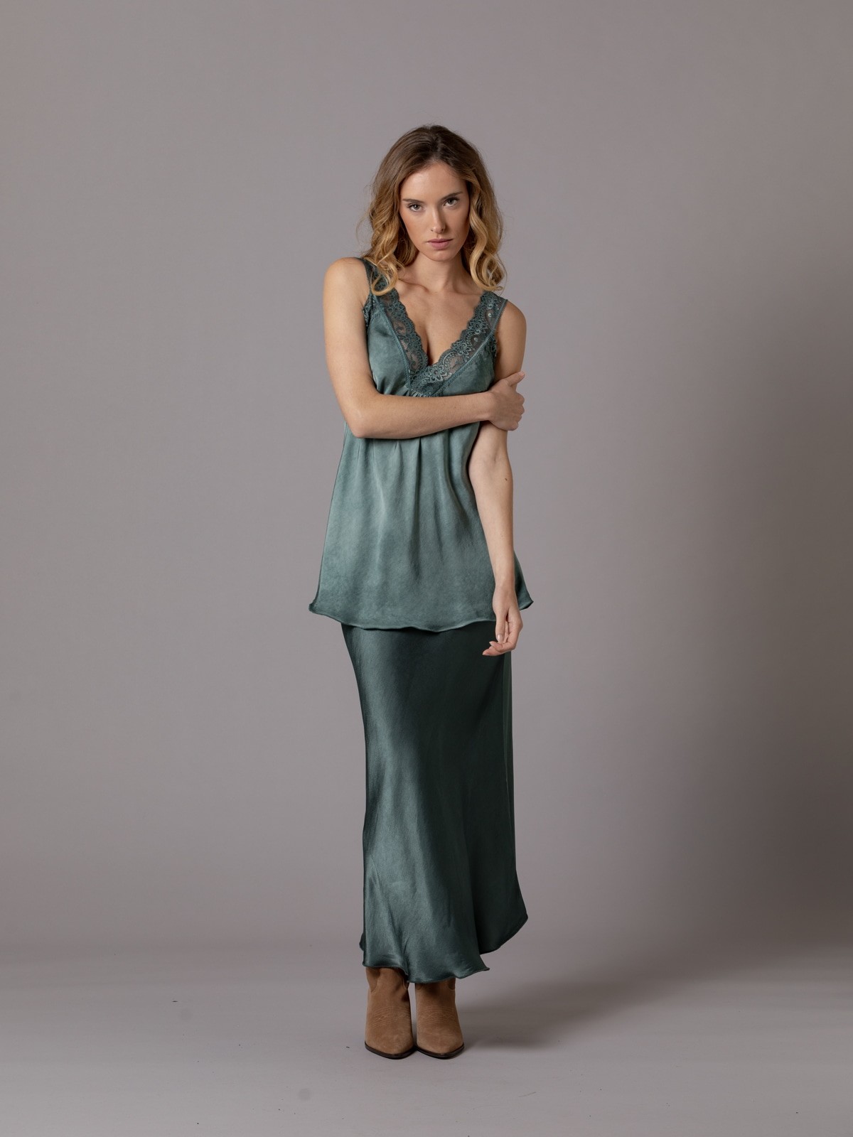 Woman Adaptable lingerie top Green botella