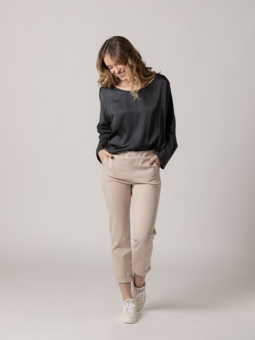 Woman Comfy Milano ankle-length pants Beige