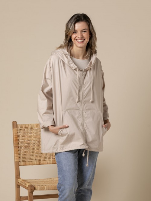 Woman Overcoat cotton 100% casual style  Beige Clarocolour